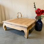 Opium salontafel - massief teak - 100 x 100 cm - TTM Wonen, 50 tot 100 cm, Www.ttmwonen.nl, Www.ttmwonen.nl, Nieuw