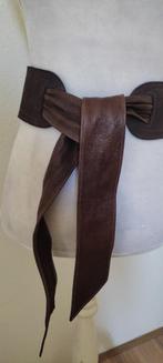Expresso knoop riem, donkerbruin leer., Bruin, Verzenden, Echt leder, Heupriem