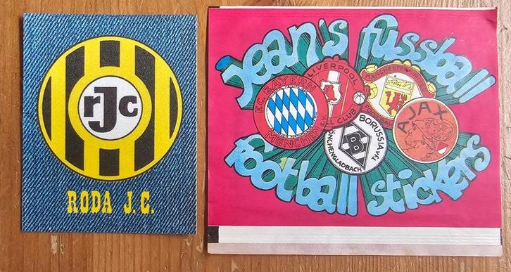 Jaren 60 (like panini) "Jean's" Badge Roda JC + zakje!, Hobby en Vrije tijd, Stickers en Plaatjes, Nieuw, Sticker, Ophalen of Verzenden