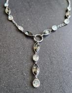 Prachtige ZINZI zilveren (925) ketting met grote ZIRKONIA'S, Ophalen, Met edelsteen, Zo goed als nieuw, Zilver