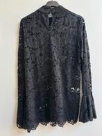 MADE IN ITALY zwarte kanten top mt TU, Made in Italy, Made in Italy, -, Verzenden