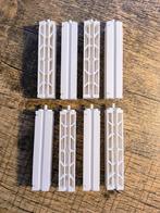 8 Witte Lego kolommen met 2 gleuven |Losse blokken stenen, Ophalen of Verzenden, Gebruikt, Losse stenen, Lego