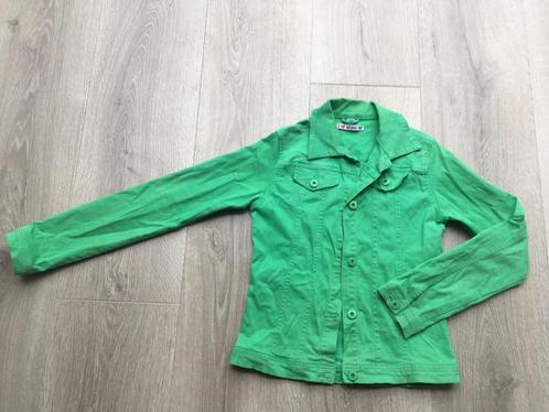 Leuk Groenen katoenen jas met knopen mt 158 zgan en diversen, Kinderen en Baby's, Kinderkleding | Maat 158, Zo goed als nieuw