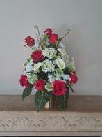 Luxe Kunstboeket met Vaas - Rode Rozen & Calla's, Ophalen