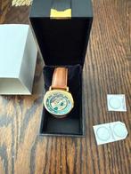 Bulova Accutron II staal /goud/groen in uitmundende staat !!, Overige merken, Overige materialen, Leer, Polshorloge