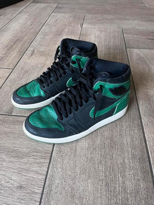 Air Jordan 1 Retro High OG Pine Green Black, Kleding | Heren, Schoenen, Zo goed als nieuw, Sneakers of Gympen, Zwart, Ophalen of Verzenden