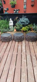 Stoere metalen tafeltjes ( prijs is pst,lees omschrijving), Ophalen, Minder dan 50 cm, 50 tot 100 cm, Rond