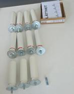 11 IKEA LÄTTHET pootjes voor o.a. tafel of nachtkastjes., Ophalen, Minder dan 50 cm, Rond, Minder dan 50 cm