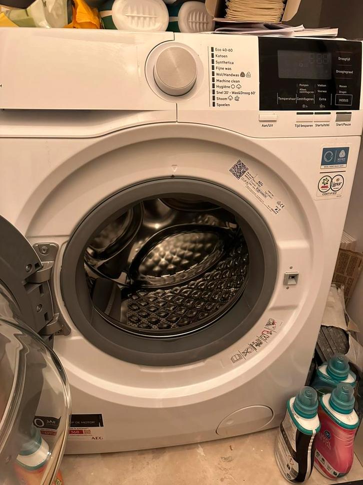 AEG was droog combinatie LWR73842, Witgoed en Apparatuur, Was-droogcombinaties, Zo goed als nieuw, 8 tot 10 kg, Minder dan 85 cm