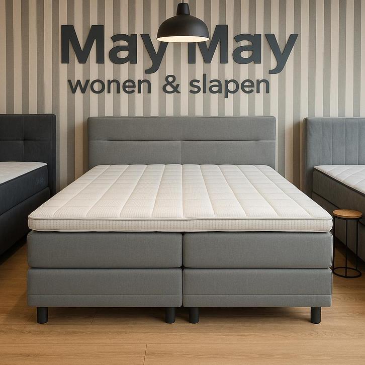 Boxspring Elektrisch 180x200 Groen Direct leverbaar E-7221, Huis en Inrichting, Slaapkamer | Boxsprings, Nieuw, 180 cm, 200 cm