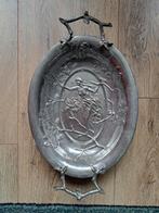 art nouveau schaal silver plated met tinnen handvatten, Ophalen of Verzenden
