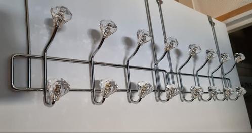 [VERKOCHT] Deurkapstok 8 haken kristallen knoppen (2x), Huis en Inrichting, Woonaccessoires | Kapstokken, Zo goed als nieuw, Overige typen