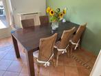 Eettafel incl 6 stoelen, Huis en Inrichting, Complete eetkamers, Ophalen, Gebruikt, Modern, 4 tot 6 stoelen