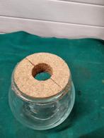 pot met kurk deksel rond glas, Ophalen of Verzenden