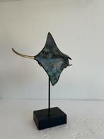 Prachtige bronzen Manta Ray, Rog, Art Piece, Duiken, Antiek en Kunst, Ophalen of Verzenden