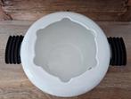 Vintage Le Creuset Fondue/Sauzenpan, Wit, Huis en Inrichting, Keuken | Potten en Pannen, Gebruikt, Ophalen of Verzenden, Koekenpan of Braadpan