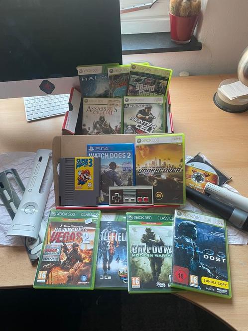 Games en meer!, Spelcomputers en Games, Spelcomputers | Xbox 360, Gebruikt, 250 GB, 360 S, Met 2 controllers, Ophalen of Verzenden