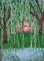 treurwilg met ondergaande zon 70/50 cm., Ophalen