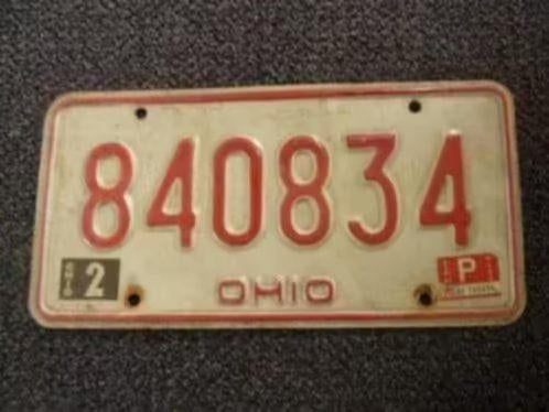 Kentekenplaat licenseplate Ohio USA, Verzenden, Gebruikt, Auto's