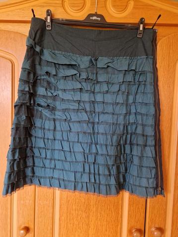 Groene Cora Kemperman rok XL met strookjes beschikbaar voor biedingen