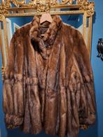 Mink bontjas nerts jas m42,44,46, Ophalen, Bruin, Maat 42/44 (L), Nerts