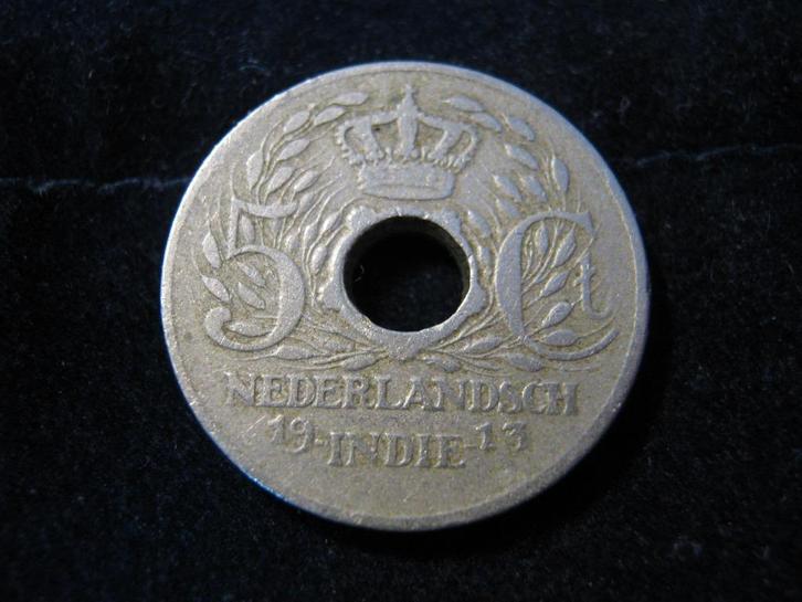 Nederlands Indie 5 Cents 1913 #f75, Postzegels en Munten, Munten | Azië, Losse munt, Zuidoost-Azië, Verzenden