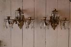 Set grote franse wand kandelaars vol kristallen pegels hoogt, Ophalen
