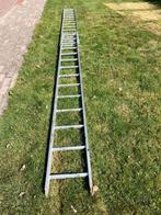 I.z.g.s. :Ladder aluminium  2 x 14 treden, Doe-het-zelf en Verbouw, Ladders en Trappen, Ophalen, Gebruikt, Ladder, Opvouwbaar of Inschuifbaar