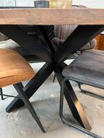 Magazijn leegverkoop ronde eettafel Mangohout Matrix zwart, Nieuw, Ophalen of Verzenden, Info@wkhome.nl, Argonweg 20 Amersfoort