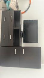 Zwarte tv kast, Ophalen, Gebruikt, Minder dan 150 cm, Minder dan 100 cm