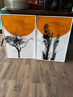 Stijlvolle set schilderijen van Westwing, Ophalen, 50 tot 75 cm, Zo goed als nieuw, Schilderij