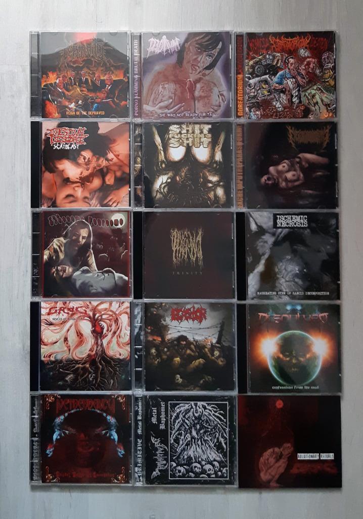 CD Metal, Deathmetal, Blackmetal, Goremetal, Brutal DM, Cd's en Dvd's, Cd's | Hardrock en Metal, Zo goed als nieuw, Ophalen of Verzenden