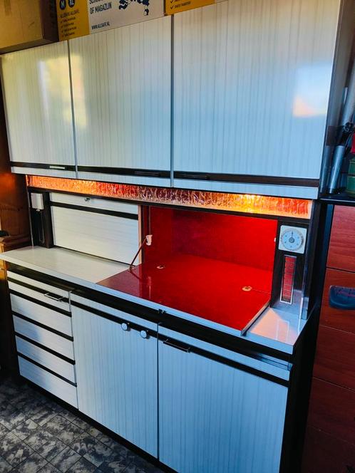 keukentje formica krasvast retro vintage, Huis en Inrichting, Keuken | Complete keukens, Gebruikt, Wit, Ophalen