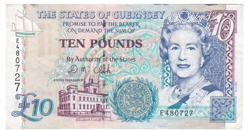 Guernsey, 10 Pond, 1995, Postzegels en Munten, Bankbiljetten | Europa | Niet-Eurobiljetten, Los biljet, Overige landen, Ophalen of Verzenden