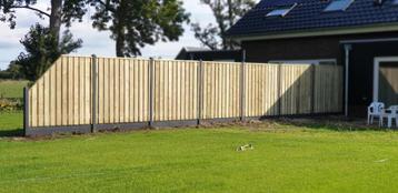Hout/beton schutting incl montage vanaf €85,- per meter beschikbaar voor biedingen