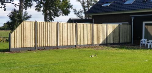 Hout/beton schutting incl montage vanaf €85,- per meter, Tuin en Terras, Schuttingen, Nieuw, Hout, 2 meter of meer, 6 meter of meer