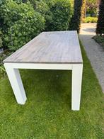 6 pers eettafel eetkamertafel L190xB95xH78 hout white wash, Ophalen, Gebruikt, 50 tot 100 cm, Vijf personen of meer
