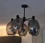 Plafondlamp met rookglas bollen, Ophalen, Zo goed als nieuw