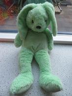 Konijn merk Evora van Kruidvat zacht groen velours, Ophalen of Verzenden, Zo goed als nieuw, Konijn