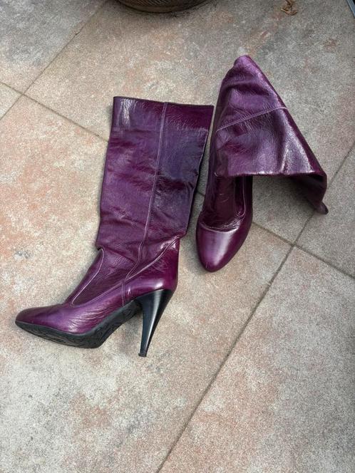 Hoge leren laarzen, Kleding | Dames, Schoenen, Zo goed als nieuw, Hoge laarzen, Overige kleuren, Verzenden