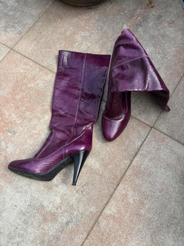 Hoge leren laarzen, Kleding | Dames, Schoenen, Zo goed als nieuw, Hoge laarzen, Overige kleuren, Verzenden