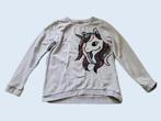 H&M grijze trui met pailletten unicorn maat 134/140 ~ TH2008, Gebruikt, Meisje, Trui of Vest, H&M