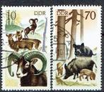 DDR 1977 Bos bomen Steenbok Everszwijn, Postzegels en Munten, Postzegels | Thematische zegels, Dier of Natuur, Ophalen, Gestempeld