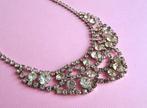 jwg Vintage 40s 50s strass glas steen stenen kristal ketting, Verzenden, Overige materialen, Ketting