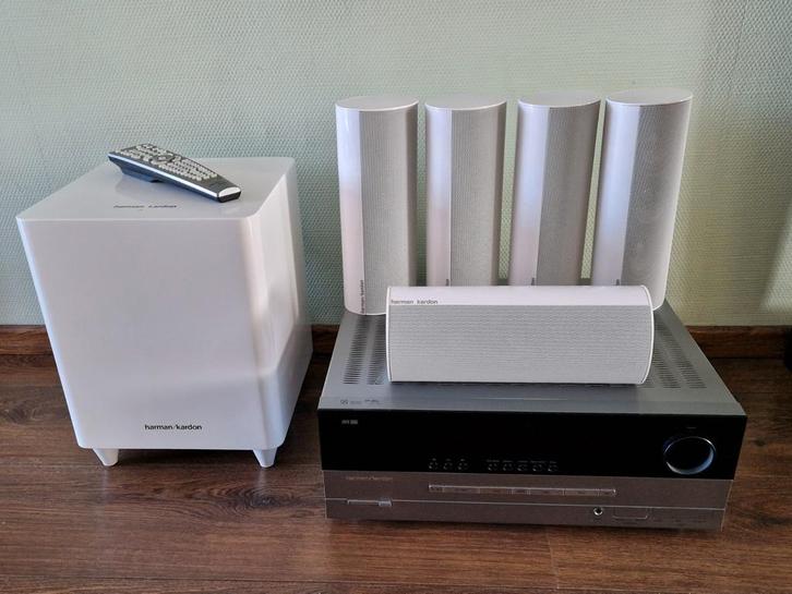 5.1 Harman Kardon AVR145 + HKTS 30 speakerset izgs, Audio, Tv en Foto, Home Cinema-sets, Overige spelers, 70 watt of meer, Overige merken