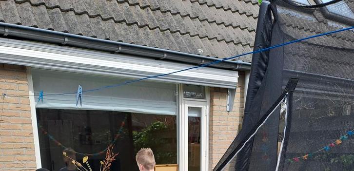 Elektrisch zonnescherm knikarm Somfy, Tuin en Terras, Overkappingen, Gebruikt, Ophalen