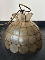 Vintage parelmoer/schelpen hanglamp, Ophalen, Gebruikt, Minder dan 50 cm