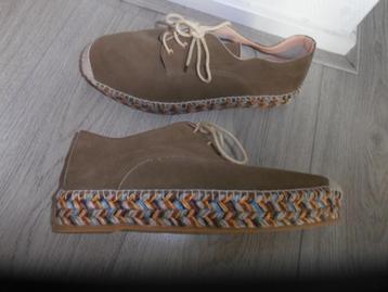 Fred de la Bretoniere 42 espadrilles met veter en sleehak beschikbaar voor biedingen