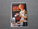 ATA EMAILLE RECLAMEBORD, Verzamelen, Ophalen, Zo goed als nieuw, Reclamebord