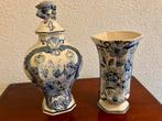 Antiek Delfts Blauw Kaststel / vazen / vintage, Antiek en Kunst, Antiek | Vazen, Ophalen